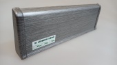 Плинтус пластиковый DECONIKA  выс.70мм  с кабель-каналом Алюминий темный, дл.2,2м