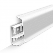 Плинтус DECONIKA  Белый матовый  выс.55мм,  дл.2.2  пластиковый с кабель-каналом