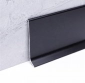 Алюминиевый плинтус Черный матовый высота: 80мм, длина: 2,5м
