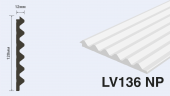 Панель декоративная HIWOOD  LV136NP  Белая  окрашиваемая  120х12х2700мм