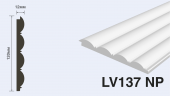 Панель декоративная HIWOOD  LV137NP  Белая  окрашиваемая  120х12х2700мм