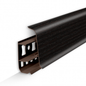 Плинтус пластиковый DECONIKA  выс.55мм  с кабель-каналом Венге темный, дл.2,2м