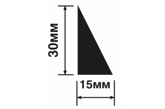 Молдинг  H-Wood  TR30  белый  30х15мм, дл.2м  Дюрополимер